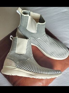 Athletic Slip-On Sock Sneakers in Light Gray - APL Brand New. No Box.
